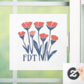 FDT Floral Wreath Subtle Feminine Boho Anti-Trump Fensteraufkleber (Zuhause)