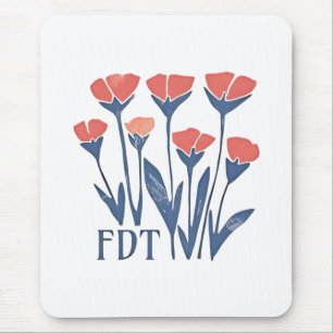FDT Floral Wreath Subtle Feminine Boho Anti-Trump Mousepad