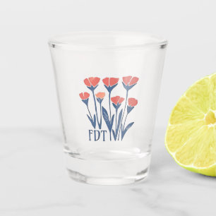 FDT Floral Wreath Subtle Feminine Boho Anti-Trump Schnapsglas