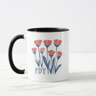 FDT Floral Wreath Subtle Feminine Boho Anti-Trump Tasse
