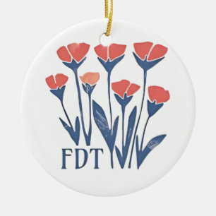 FDT Floraler Kranz subtiler weiblicher Boho Anti-T Keramik Ornament