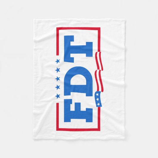 FDT Funny Anti Trump No-Trump Fleecedecke (Vorderseite)