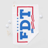 FDT Funny Anti Trump No-Trump Golfhandtuch (Insitu)