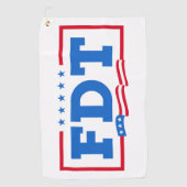 FDT Funny Anti Trump No-Trump Golfhandtuch (Vorderseite)