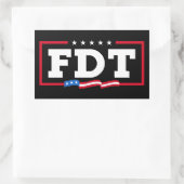 FDT Funny Anti Trump No-Trump Rechteckiger Aufkleber (Tasche)