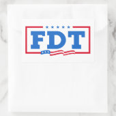 FDT Funny Anti Trump No-Trump Rechteckiger Aufkleber (Tasche)