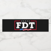 FDT Funny Anti Trump No-Trump Wasserflaschenetikett