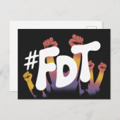 FDT-Hände in der Luft Postkarte (Vorne/Hinten)