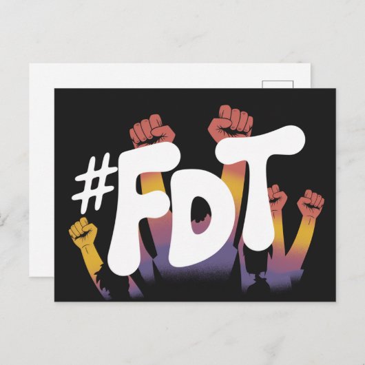 FDT-Hände in der Luft Postkarte (Vorne/Hinten)
