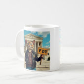 FDT-Katze in LederJacket Kaffeetasse (Vorderseite Links)