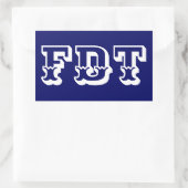FDT RECHTECKIGER AUFKLEBER (Tasche)