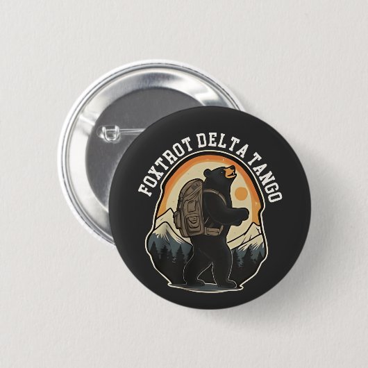 FDT Resist Bear Foxtrot Delta Tango Button (Vorne & Hinten)