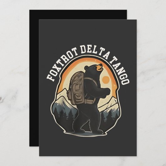 FDT Resist Bear Foxtrot Delta Tango Einladung (Vorne/Hinten)