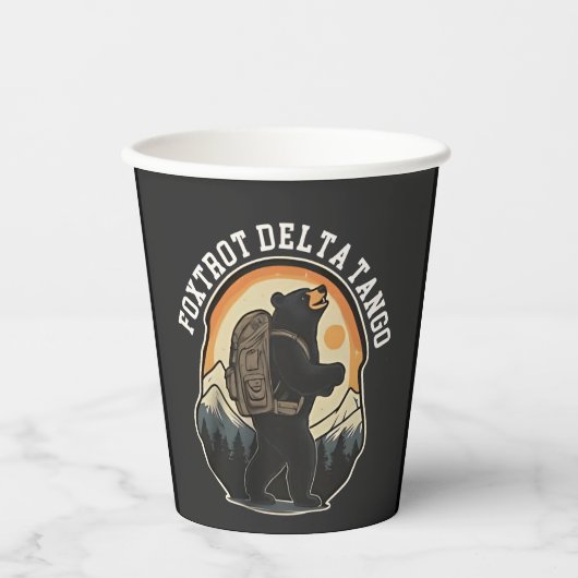 FDT Resist Bear Foxtrot Delta Tango Pappbecher (Vorderseite)