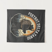 FDT Resist Bear Foxtrot Delta Tango Wandteppich (Vorderseite (Horizontal))