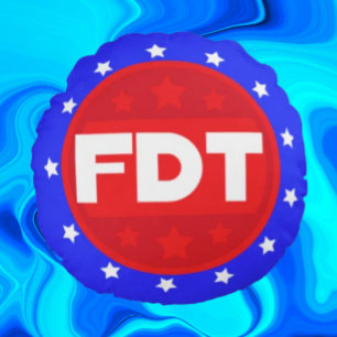FDT   Rot, Weiß und Blau - Rundkissen Rundes Kissen
