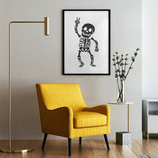 FDT Trump Funny Anti Trump Skelett Poster