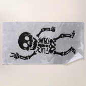 FDT Trump Funny Anti Trump Skelett Strandtuch (Vorderseite)