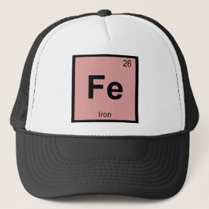 Fe - Eisen Chemie Periodisches Symbol Element Truckerkappe