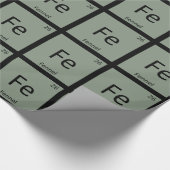 Fe - Fennel Chemistry Periodic Table Symbol Geschenkpapier (Ecke)