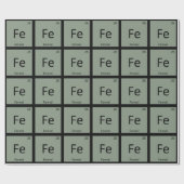 Fe - Fennel Chemistry Periodic Table Symbol Geschenkpapier (Flach)