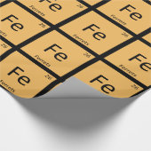 Fe - Ferrets Chemie Regelmäßiges Tischelement Geschenkpapier (Ecke)