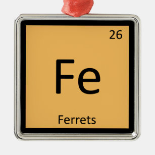 Fe - Ferrets Chemie Regelmäßiges Tischelement Silbernes Ornament