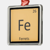 Fe - Ferrets Chemie Regelmäßiges Tischelement Silbernes Ornament (Links)