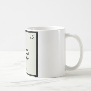Fe - Feta-Käse Chemie Periodensystem-Symbol Kaffeetasse