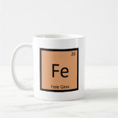Fe - Foie Gras Chemistry Periodic Table Symbol Kaffeetasse (Links)