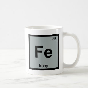 Fe - Irony Chemistry Periodisches Tabellensymbol Kaffeetasse