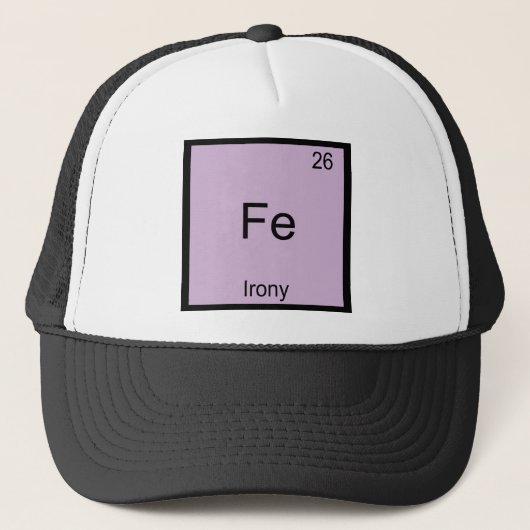 Fe - Irony Funny Chemistry Element Symbol T - Shir Truckerkappe (Vorderseite)