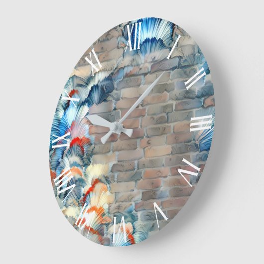 Feaaather Wall Art Collection Große Wanduhr (Winkel)