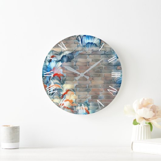 Feaaather Wall Art Collection Große Wanduhr (Zuhause)