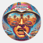Fear and Loathing in Las Vegas Runder Aufkleber (Vorderseite)