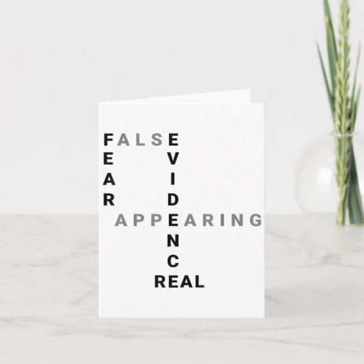 Fear False Evidence Appearing Real Motivational  Karte (Vorderseite)