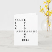 Fear False Evidence Appearing Real Motivational  Karte (Gelbe Blume)