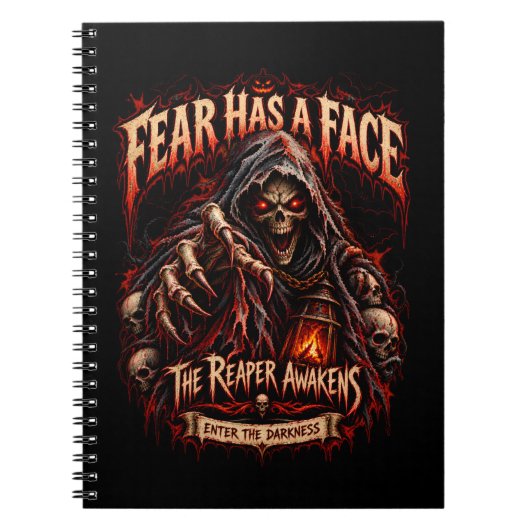 Fear Has A Face Sensenmann-Notizbuch Notizblock (Vorderseite)