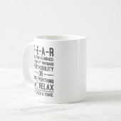 FEAR hat zwei Bedeutungen - Motivierend, lustiger Kaffeetasse (Vorderseite Links)