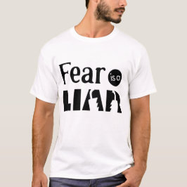 Fear Is a Liar – Broken Lock Typography Design T-Shirt