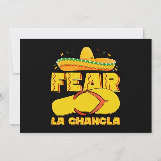 Fear La Chancla Funny Mexican Cinco De Mayo Einladung (Vorderseite)
