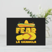 Fear La Chancla Funny Mexican Cinco De Mayo Einladung (Stehend Vorderseite)
