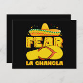 Fear La Chancla Funny Mexican Cinco De Mayo Postkarte (Vorne/Hinten)