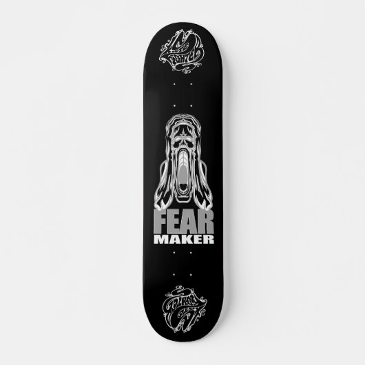 "FEAR MAKER – Horror-Schrei-Schädel-Skateboard-Dec Skateboard (Vorne)