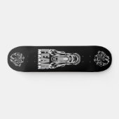 "FEAR MAKER – Horror Scream Skull Skateboard Deck" (Horizontal)