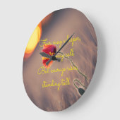 Fear Motivation Wall Clock Große Wanduhr (Winkel)