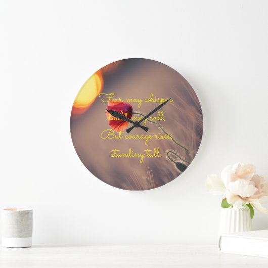 Fear Motivation Wall Clock Große Wanduhr (Zuhause)