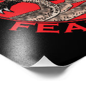 Fear no Evil Badass Honey Badger Red Animal Art Fotodruck (Ecke)