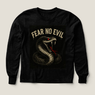 FEAR NO EVIL - Fierce Black Cobra Snake Graphic