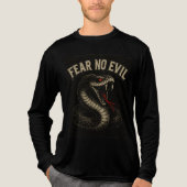 FEAR NO EVIL - Fierce Black Cobra Snake Graphic Tri-Blend Shirt (Vorderseite)